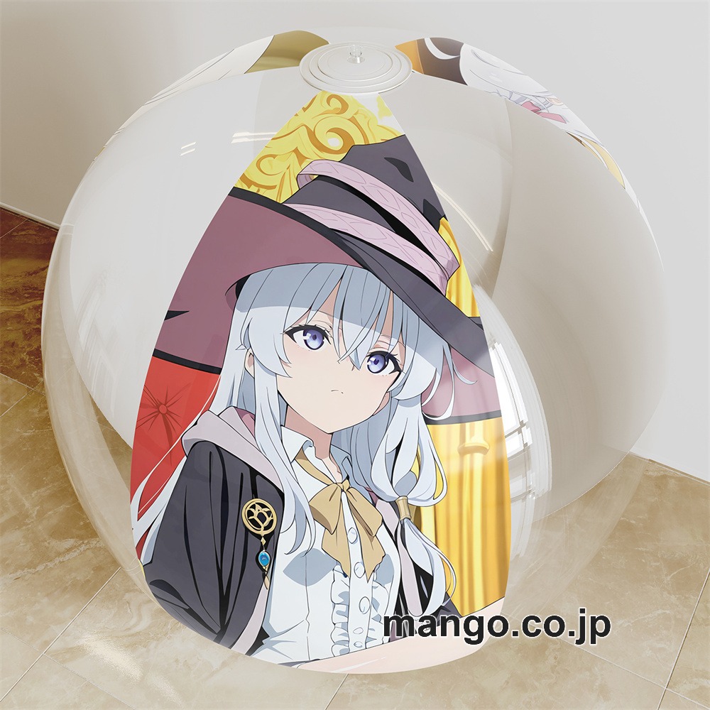 アニメ キャラクター ビーチボール【魔女の旅々】イレイナ 海洋ボール PVC製 キャラクターグッズ コレクション用｜等身大エアクッション ビッグサイズ PVC製 アニメグッズ