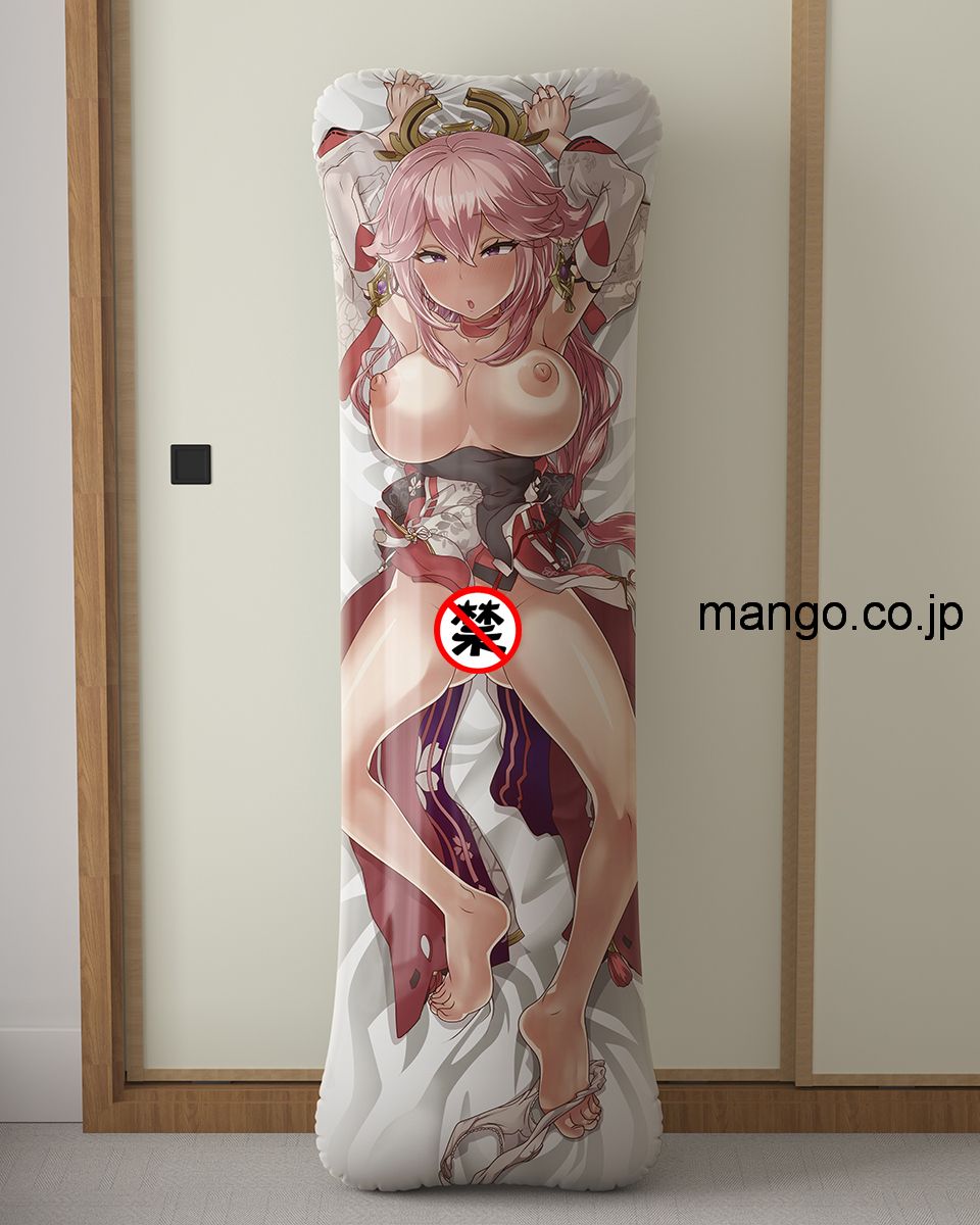 【過激 R18禁】アニメ抱き枕カバー 【原神】 八重神子 大型クッション キャラクターグッズ PVC製 コレクション用｜等身大PVC エアクッション 抱き枕カバー キャラクターグッズ 2