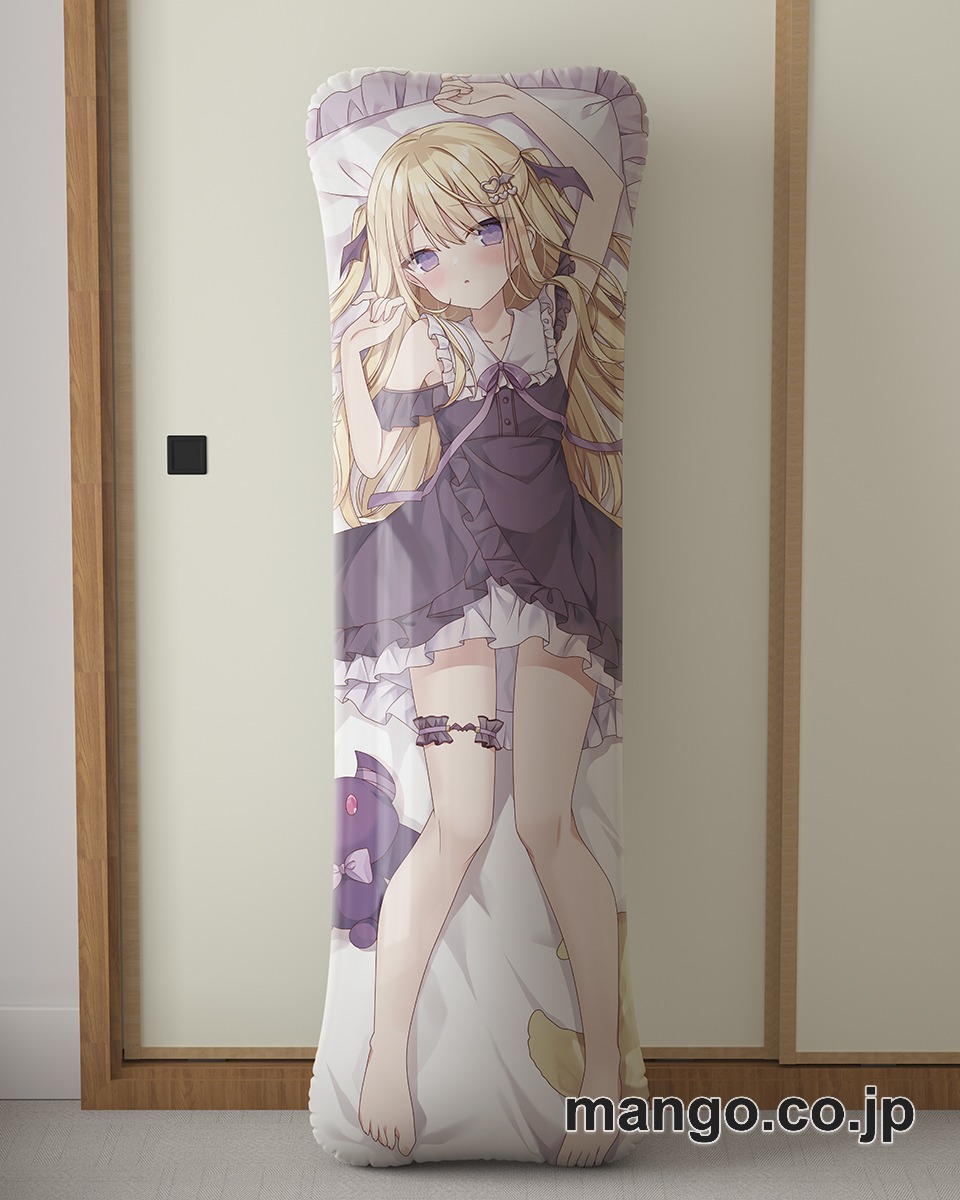 アニメ抱き枕カバー【バーチャルYoutuber】月紫アリア大型クッションキャラクターグッズPVC製コレクション用｜PVC エアクッション 等身大サイズ 立体ディスプレイ 2