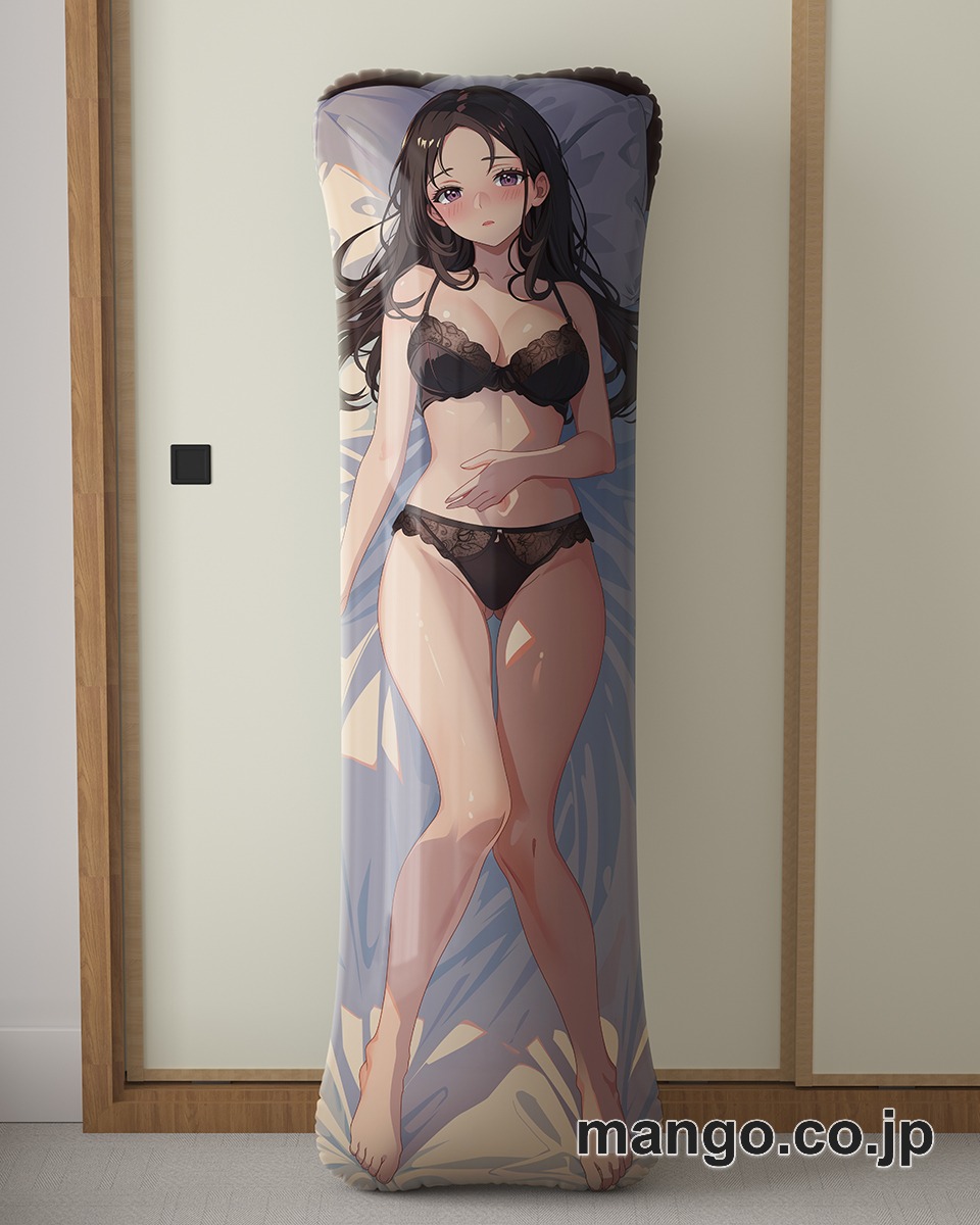 アニメ抱き枕カバー黒髪ロングJK大型クッションキャラクターグッズPVC製コレクション用 等身大 抱き枕 空気ビニール製 キャラクターグッズ 2