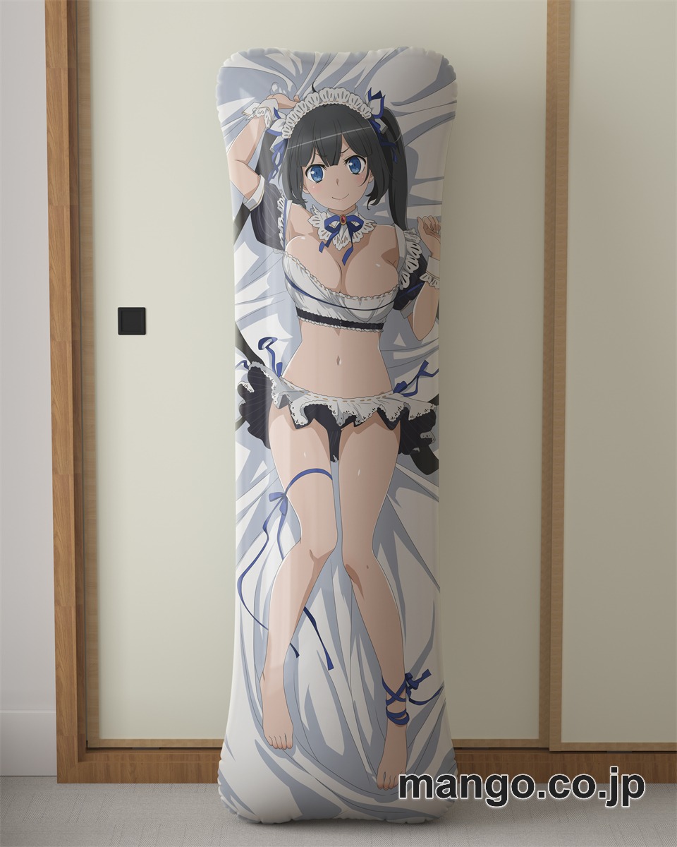 アニメ抱き枕カバー【ダンジョンに出会いを求めるのは間違っているだろうか】ヘスティア大型クッションキャラクターグッズPVC製コレクション用｜PVC エアクッション 等身大サイズ 立体ディスプレイ 2