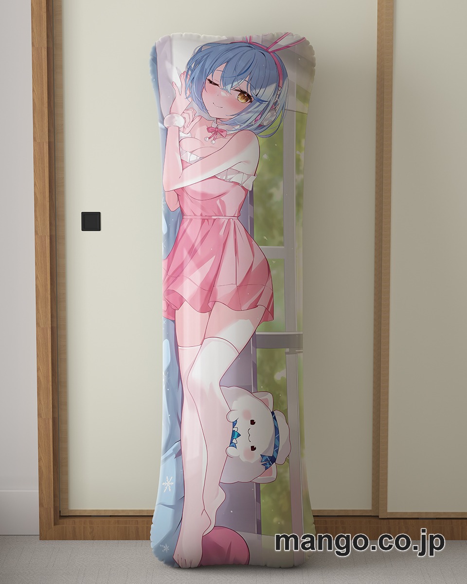 アニメ抱き枕カバー【バーチャルYoutuber】雪花ラミィ大型クッションキャラクターグッズPVC製コレクション用｜空気ビニール製 等身大抱き枕 コレクション向けグッズ 2