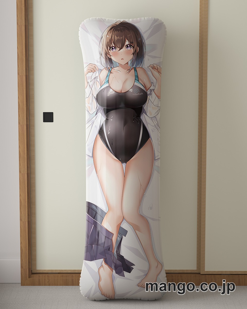 アニメ抱き枕カバー【オリジナル】はわわJKちゃん大型クッションキャラクターグッズPVC製コレクション用｜等身大エアクッション ビッグサイズ PVC製 アニメグッズ