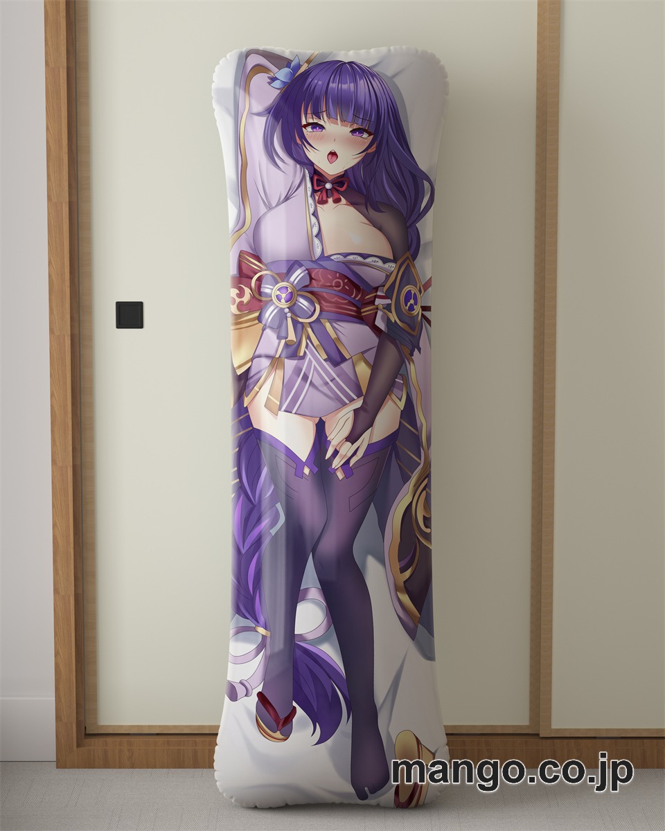 アニメ抱き枕カバー【原神】雷電将軍大型クッションキャラクターグッズPVC製コレクション用｜PVC エアクッション 等身大サイズ 立体ディスプレイ 2