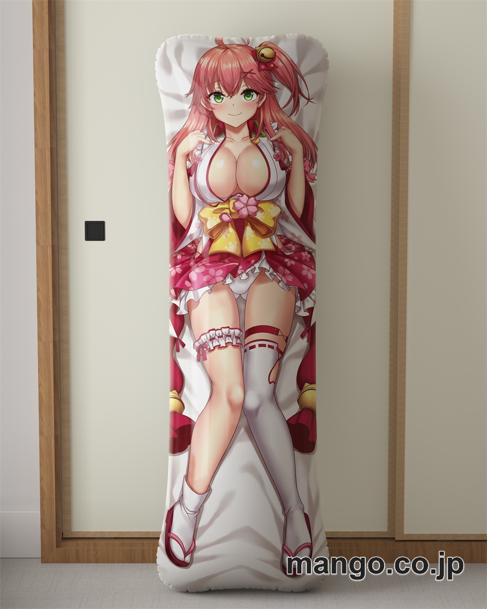アニメ抱き枕カバー【バーチャルYoutuber】みこち大型クッションキャラクターグッズPVC製コレクション用｜PVC エアクッション 等身大サイズ 立体ディスプレイ