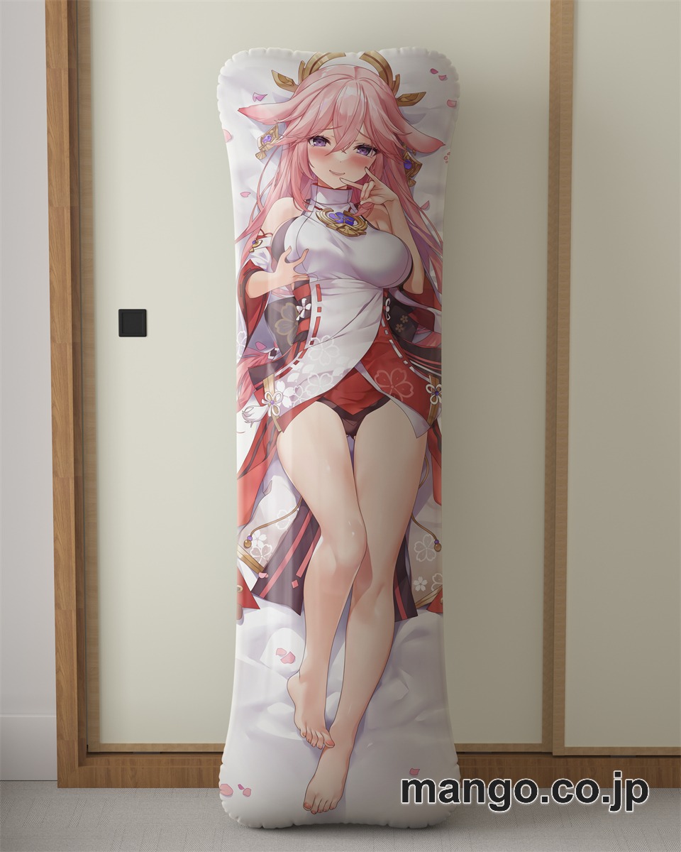 アニメ抱き枕カバー【原神】八重神子大型クッションキャラクターグッズPVC製コレクション用｜等身大エアクッション ビッグサイズ PVC製 アニメグッズ