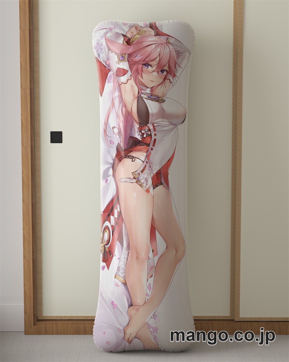 アニメ抱き枕カバー【原神】八重神子大型クッションキャラクターグッズPVC製コレクション用｜等身大エアクッション ビッグサイズ PVC製 アニメグッズ 2