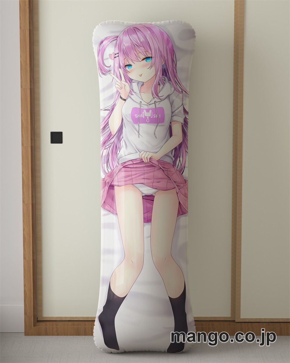 アニメ抱き枕カバー【オリジナル】もえかちゃん大型クッションキャラクターグッズPVC製コレクション用｜空気ビニール製 等身大抱き枕 コレクション向けグッズ 2
