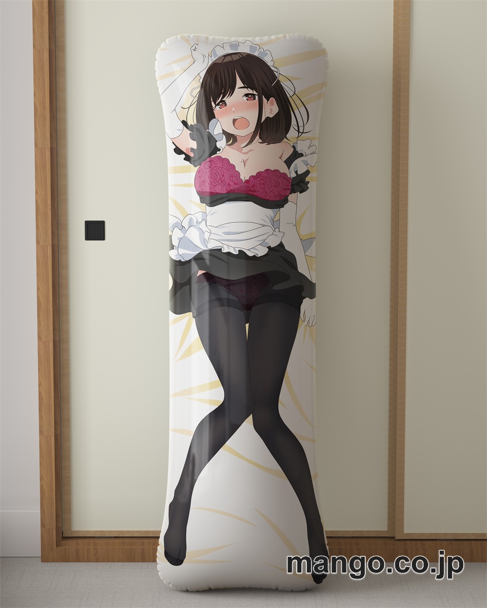 アニメ抱き枕カバー【がんばれ同期ちゃん】後輩ちゃん大型クッションキャラクターグッズPVC製コレクション用｜PVC エアクッション 等身大サイズ 立体ディスプレイ