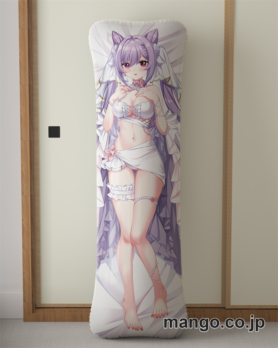 アニメ抱き枕カバー【原神】刻晴花嫁大型クッションキャラクターグッズPVC製コレクション用｜空気ビニール製 等身大抱き枕 コレクション向けグッズ 2
