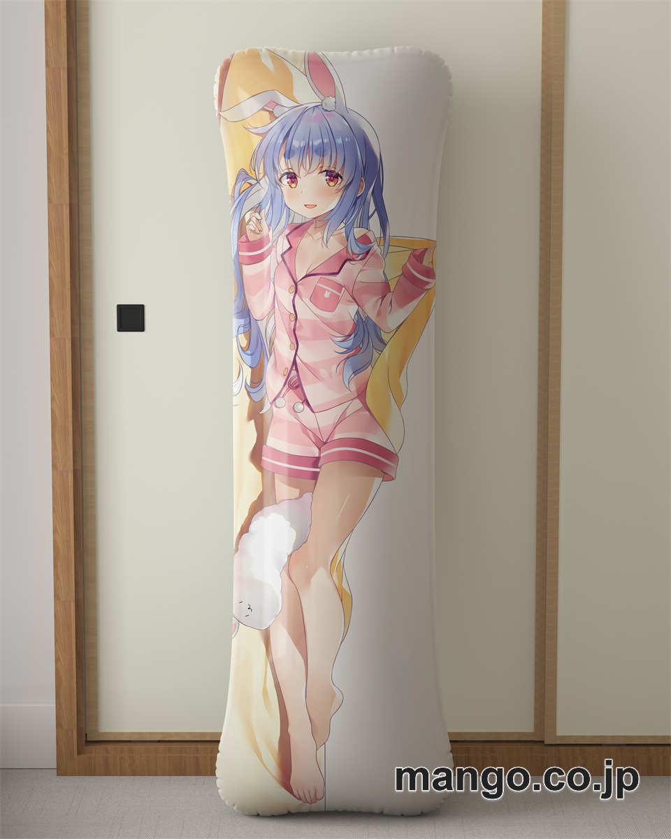 アニメ抱き枕カバー【バーチャルYoutuber】憂姫はぐれ先生描き下ろし兎田ぺこら大型クッションキャラクターグッズPVC製コレクション用｜PVC エアクッション 等身大サイズ 立体ディスプレイ 2