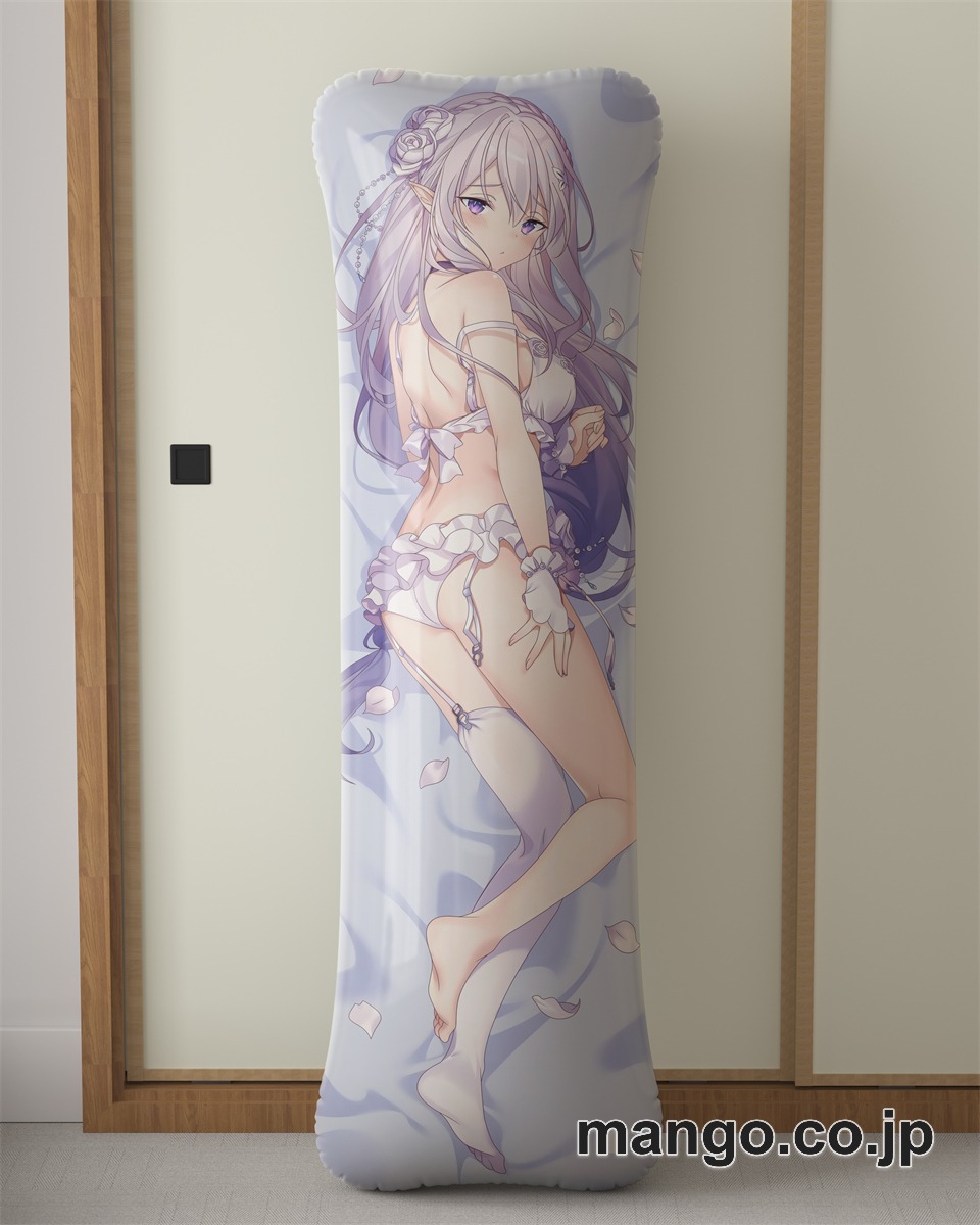 アニメ抱き枕カバー【Re：ゼロから始める異世界生活】エミリア大型クッションキャラクターグッズPVC製コレクション用｜等身大エアクッション ビッグサイズ PVC製 アニメグッズ 2