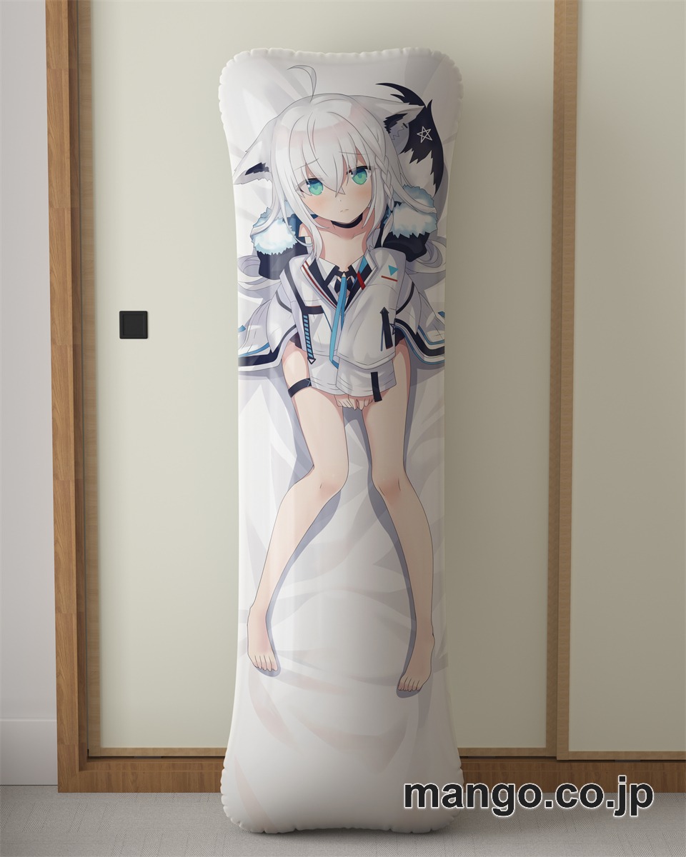 アニメ抱き枕カバーバーチャルYouTuber白上フブキ大型クッションキャラクターグッズPVC製コレクション用｜空気ビニール製 等身大抱き枕 コレクション向けグッズ 2