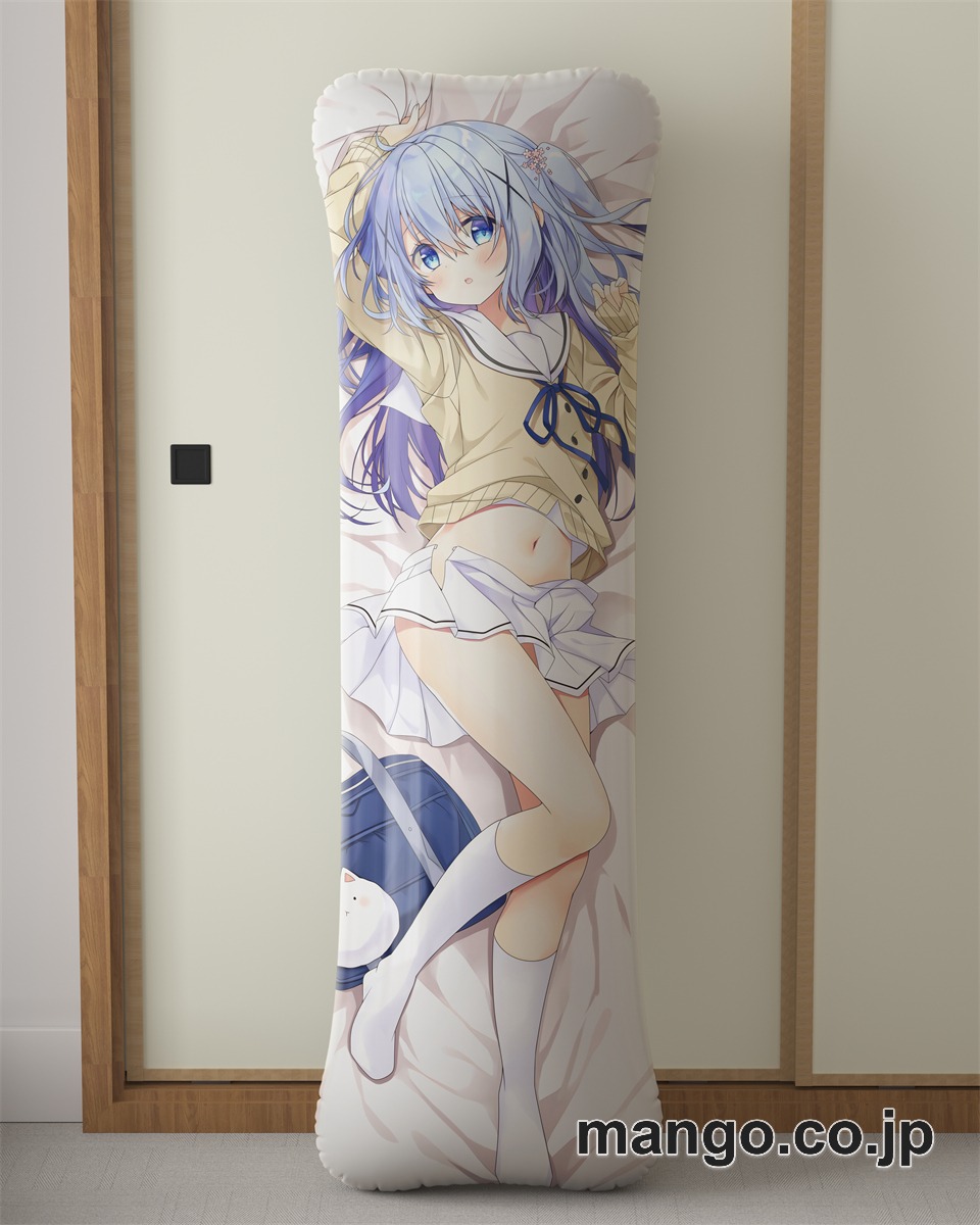 アニメ抱き枕カバー【ご注文はうさぎですか？】チノちゃん大型クッションキャラクターグッズPVC製コレクション用 ビッグサイズ 等身大クッション 立体キャラクターアイテム 2