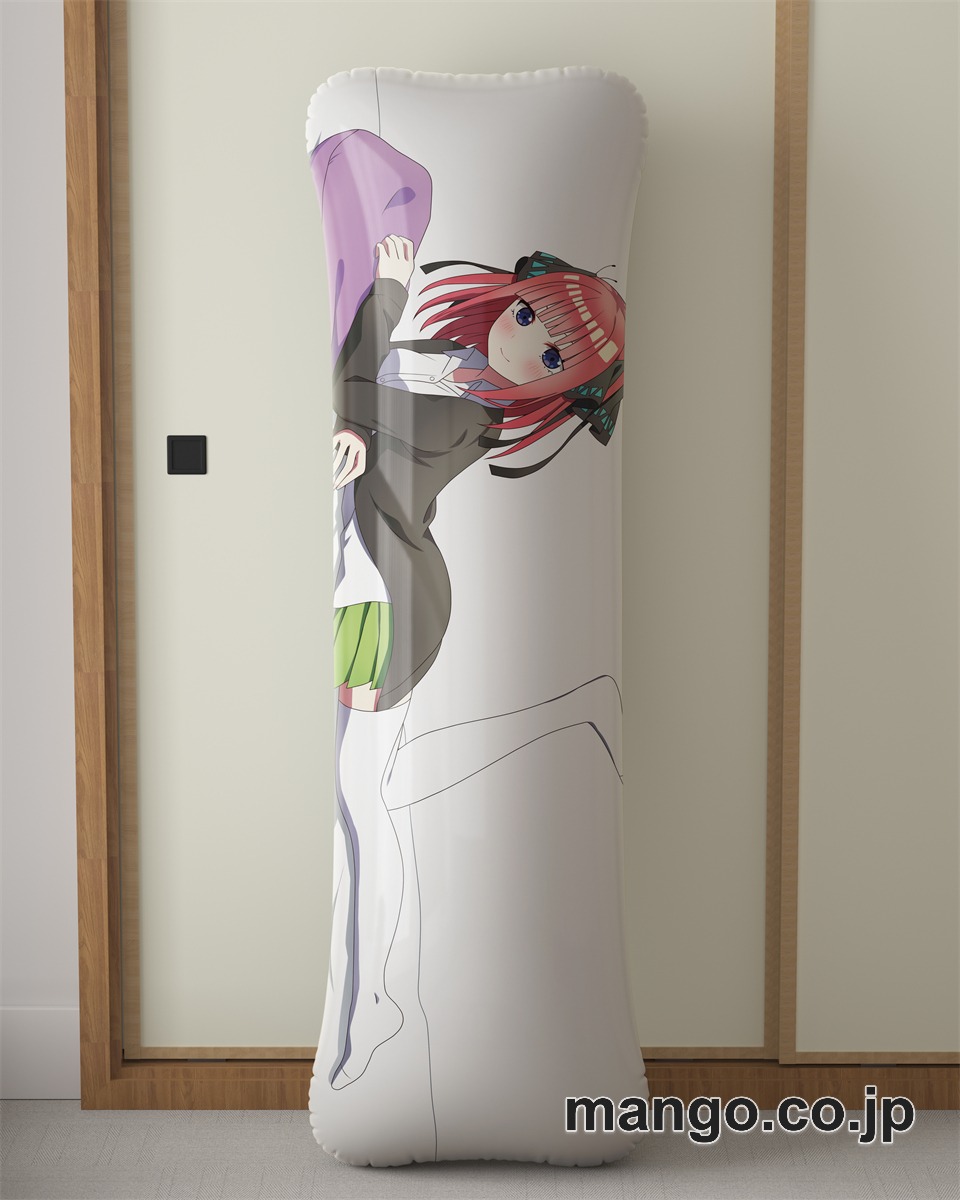 アニメ抱き枕カバー【五等分の花嫁 】中野二乃大型クッションキャラクターグッズPVC製コレクション用｜PVC エアクッション 等身大サイズ 立体ディスプレイ