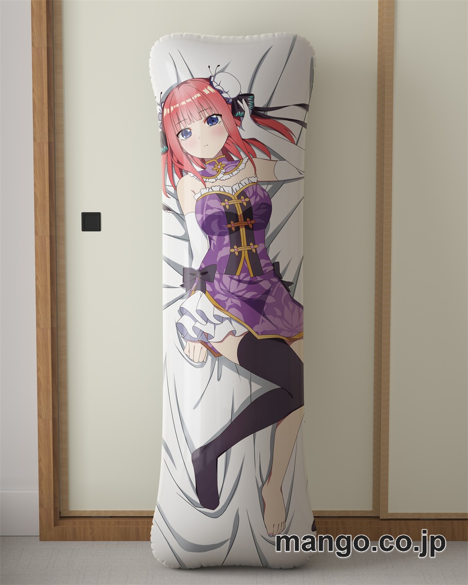 アニメ抱き枕カバー【五等分の花嫁 】中野二乃大型クッションキャラクターグッズPVC製コレクション用｜PVC エアクッション 等身大サイズ 立体ディスプレイ 2