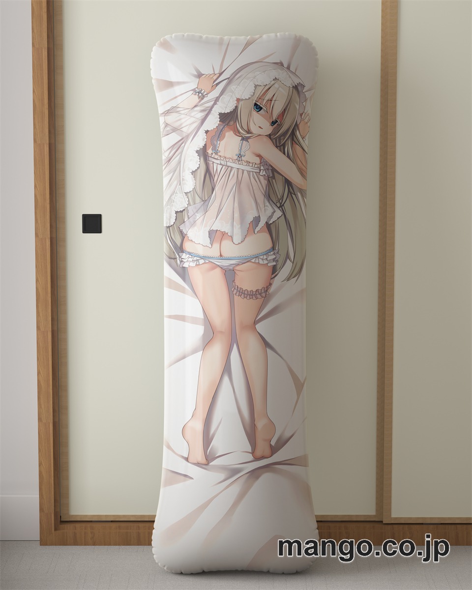 アニメ抱き枕カバー【オリジナル】銀髪ちゃん大型クッションキャラクターグッズPVC製コレクション用｜空気ビニール製 等身大抱き枕 コレクション向けグッズ 2