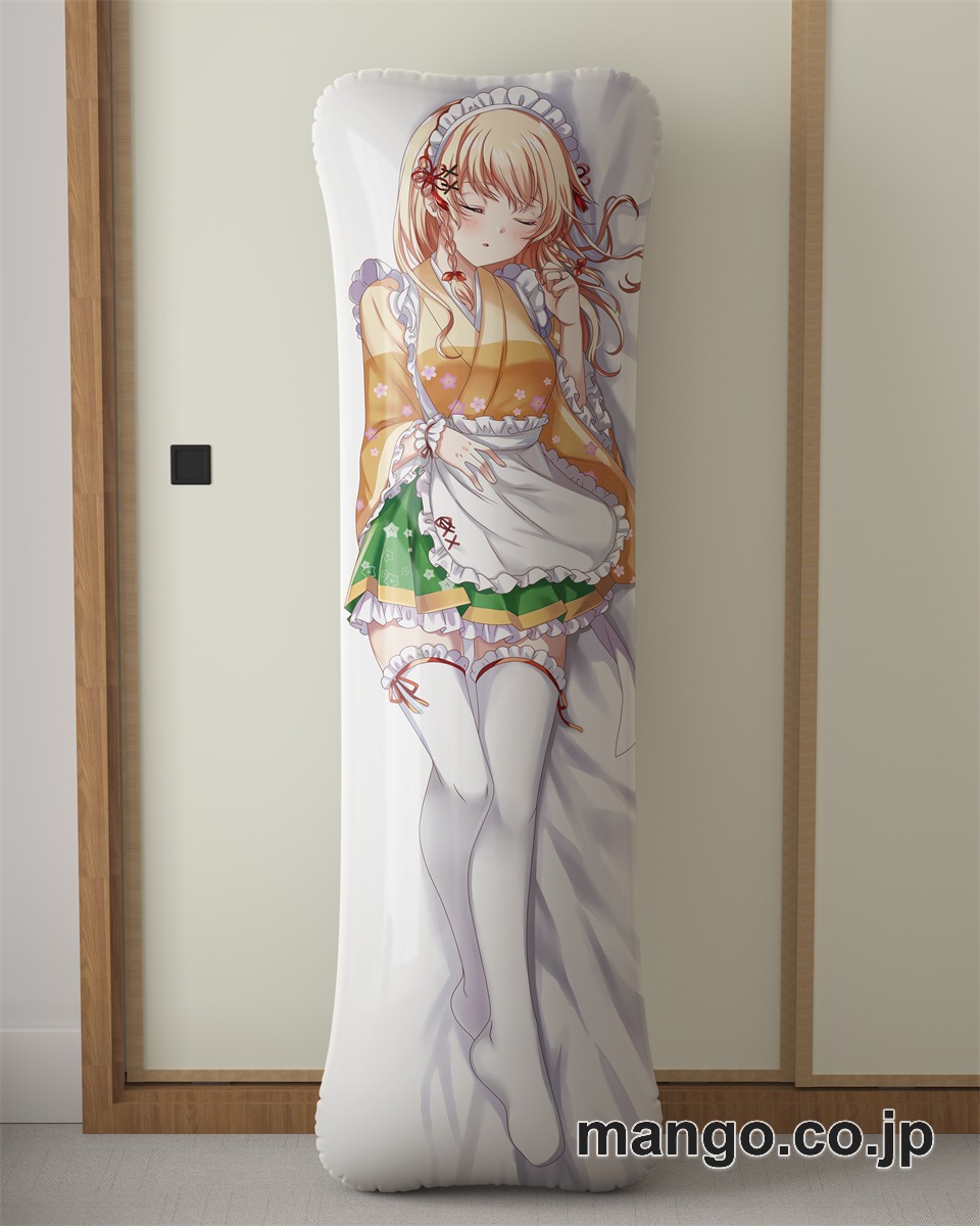 アニメ抱き枕カバー【オリジナル】和服メイド大型クッションキャラクターグッズPVC製コレクション用 等身大ビニールクッション 抱き枕 アニメ・キャラグッズ