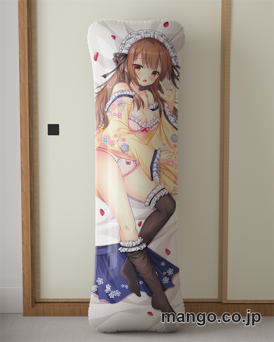 アニメ抱き枕カバー【オリジナル】和服メイド大型クッションキャラクターグッズPVC製コレクション用｜等身大エアクッション ビッグサイズ PVC製 アニメグッズ 2