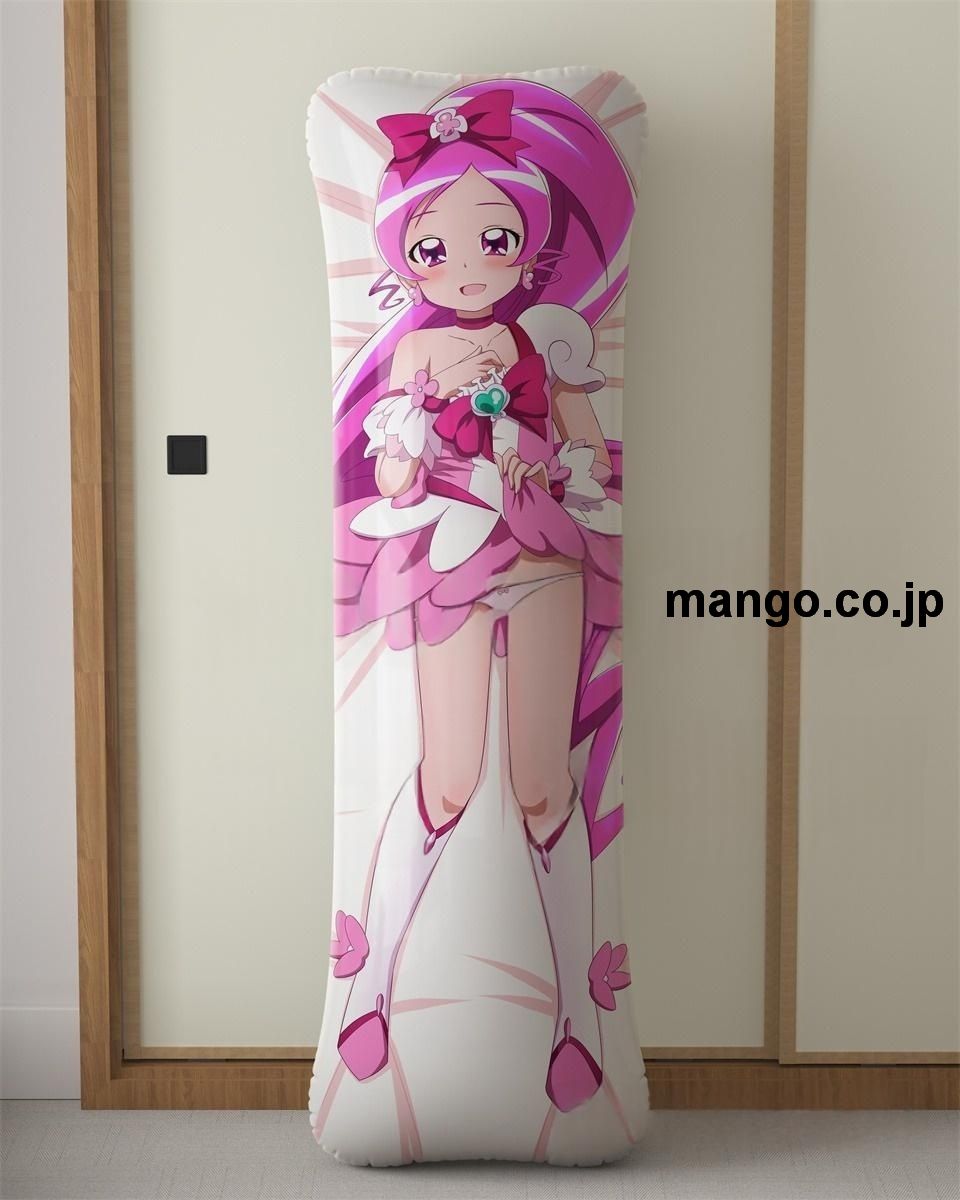 アニメ抱き枕カバー【ハートキャッチプリキュア！】つぼみキュアブロッサム大型クッションキャラクターグッズPVC製コレクション用 ビッグサイズ 等身大クッション 立体キャラクターアイテム 2
