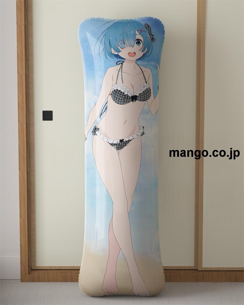 アニメ抱き枕カバーReゼロから始める異世界生活レム大型クッションキャラクターグッズPVC製コレクション用｜等身大エアクッション ビッグサイズ PVC製 アニメグッズ 2