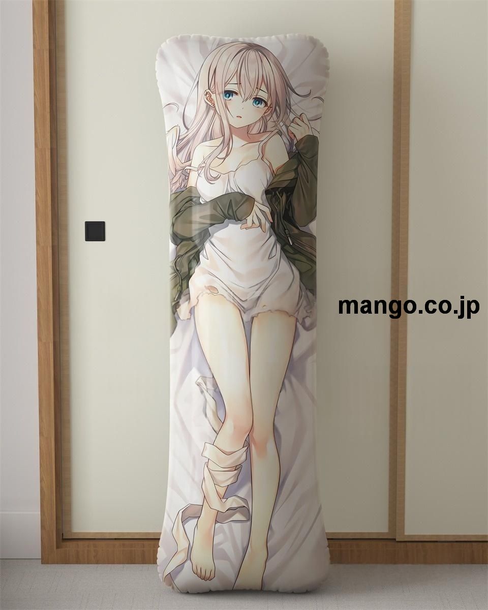 アニメ抱き枕カバー【オリジナル】銀髪天使ちゃん大型クッションキャラクターグッズPVC製コレクション用｜PVC エアクッション 等身大サイズ 立体ディスプレイ