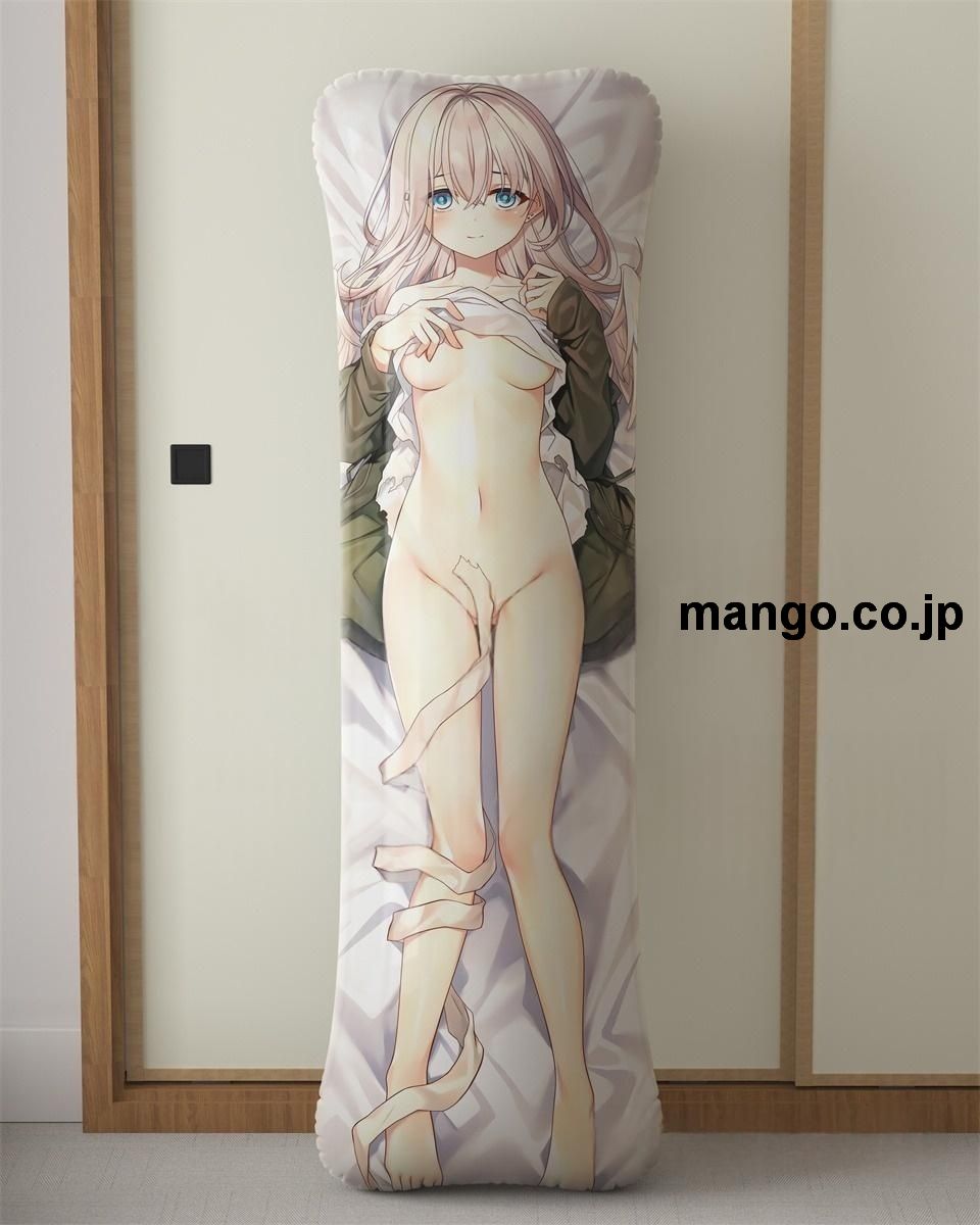 アニメ抱き枕カバー【オリジナル】銀髪天使ちゃん大型クッションキャラクターグッズPVC製コレクション用｜PVC エアクッション 等身大サイズ 立体ディスプレイ 2