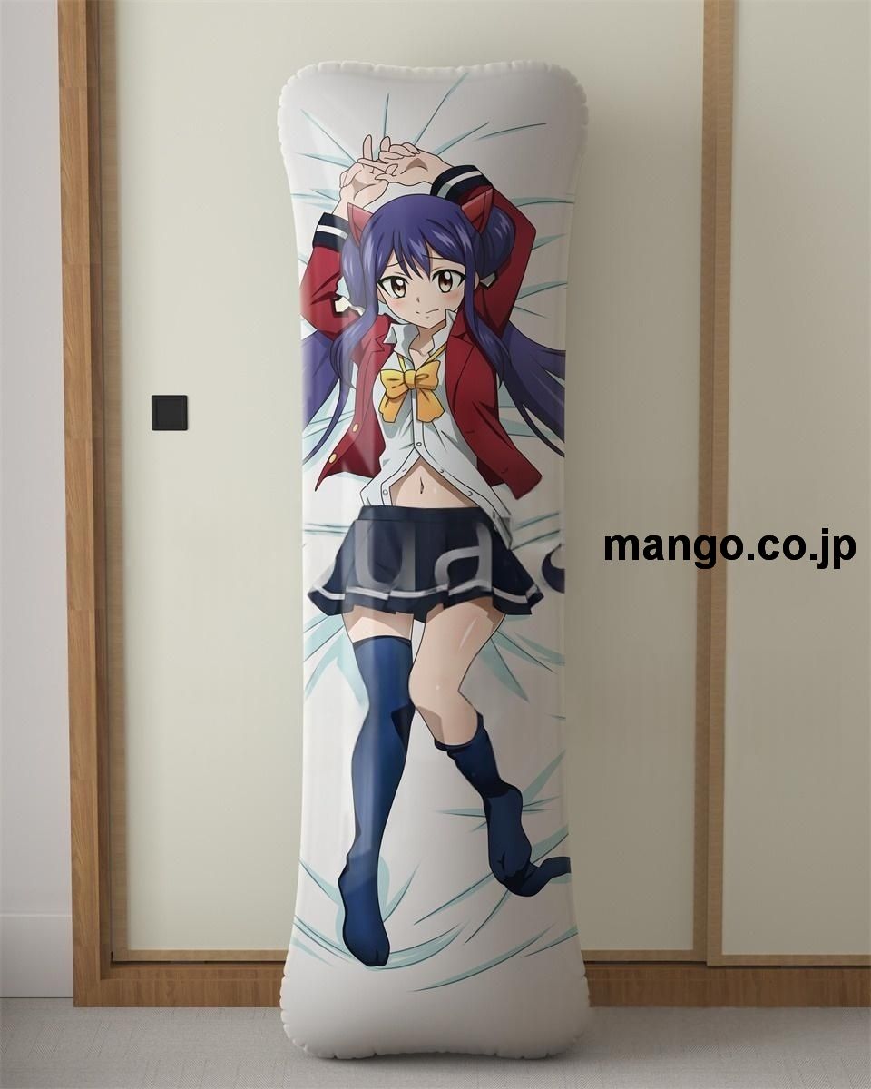 アニメ抱き枕カバー【FAIRYTAIL】ウェンディ大型クッションキャラクターグッズPVC製コレクション用｜空気ビニール製 等身大抱き枕 コレクション向けグッズ