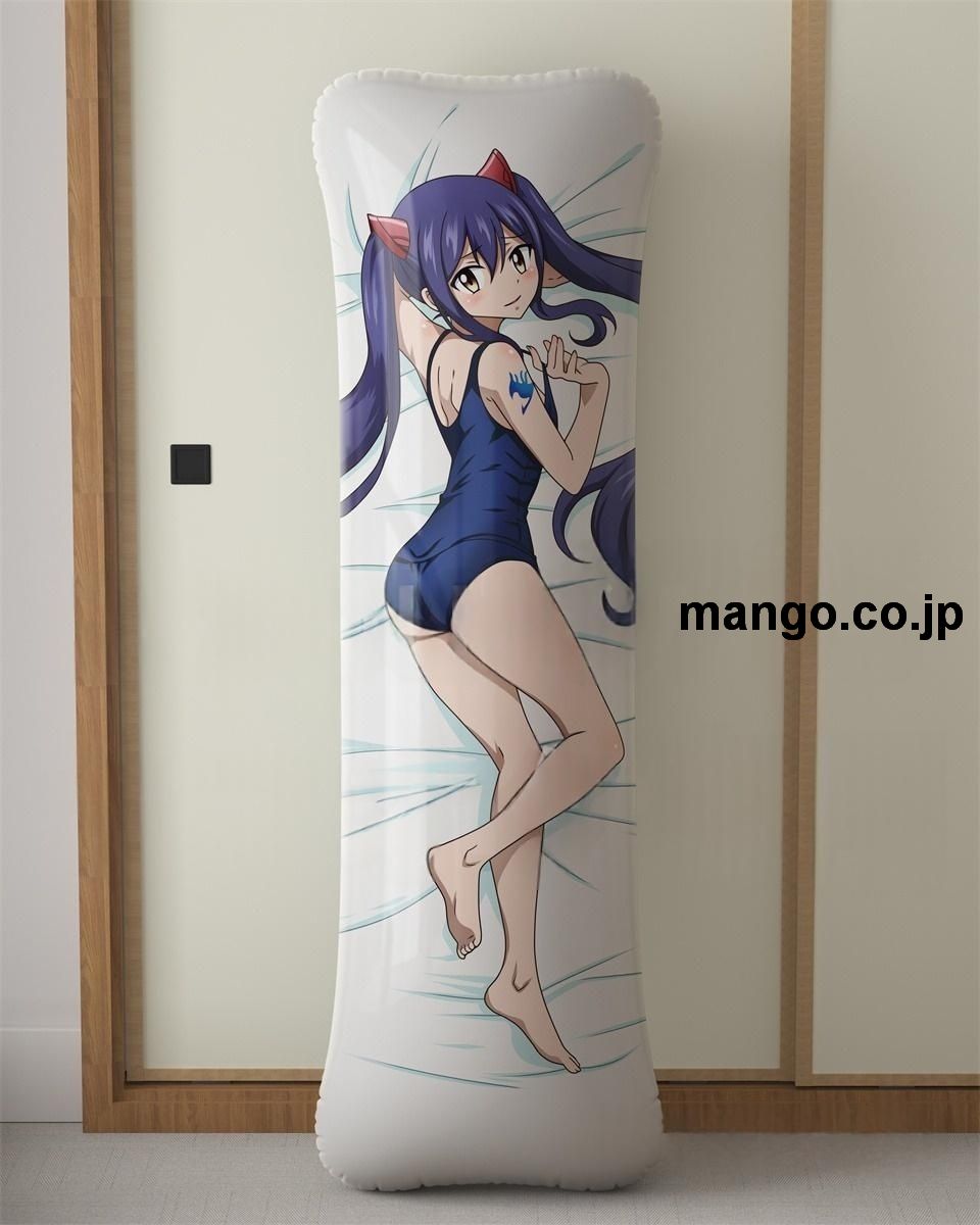 アニメ抱き枕カバー【FAIRYTAIL】ウェンディ大型クッションキャラクターグッズPVC製コレクション用｜空気ビニール製 等身大抱き枕 コレクション向けグッズ 2