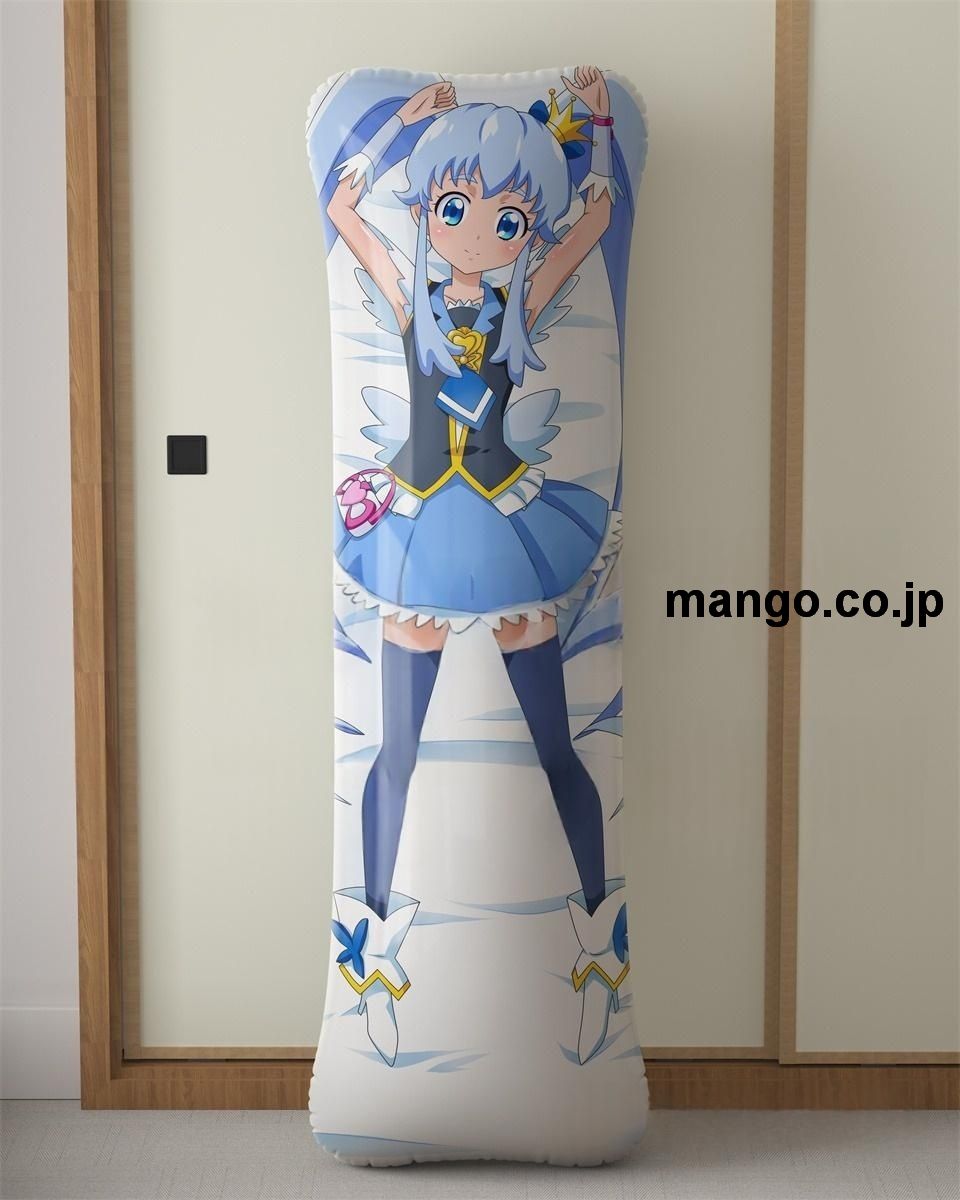 アニメ抱き枕カバー「ハピネスチャージプリキュア！」白雪ひめキュアプリンセス大型クッションキャラクターグッズPVC製コレクション用｜等身大エアクッション ビッグサイズ PVC製 アニメグッズ 2