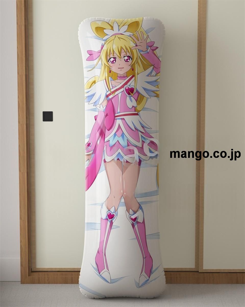 アニメ抱き枕カバー「ドキドキ！プリキュア」相田マナキュアハート大型クッションキャラクターグッズPVC製コレクション用 等身大 抱き枕 空気ビニール製 キャラクターグッズ 2