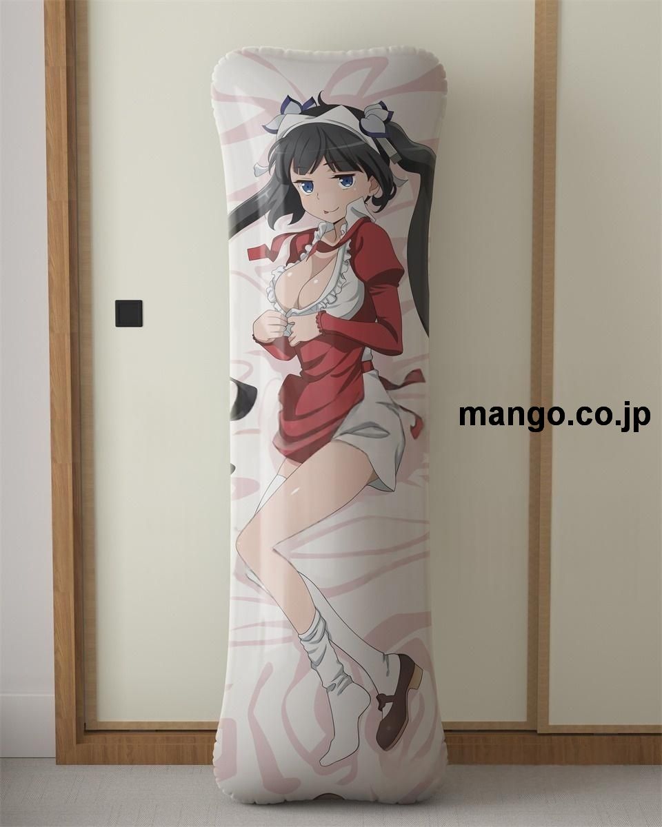 アニメ抱き枕カバー【ダンジョンに出会いを求めるのは間違っているだろうか】ヘスティア大型クッションキャラクターグッズPVC製コレクション用｜PVC エアクッション 等身大サイズ 立体ディスプレイ 2