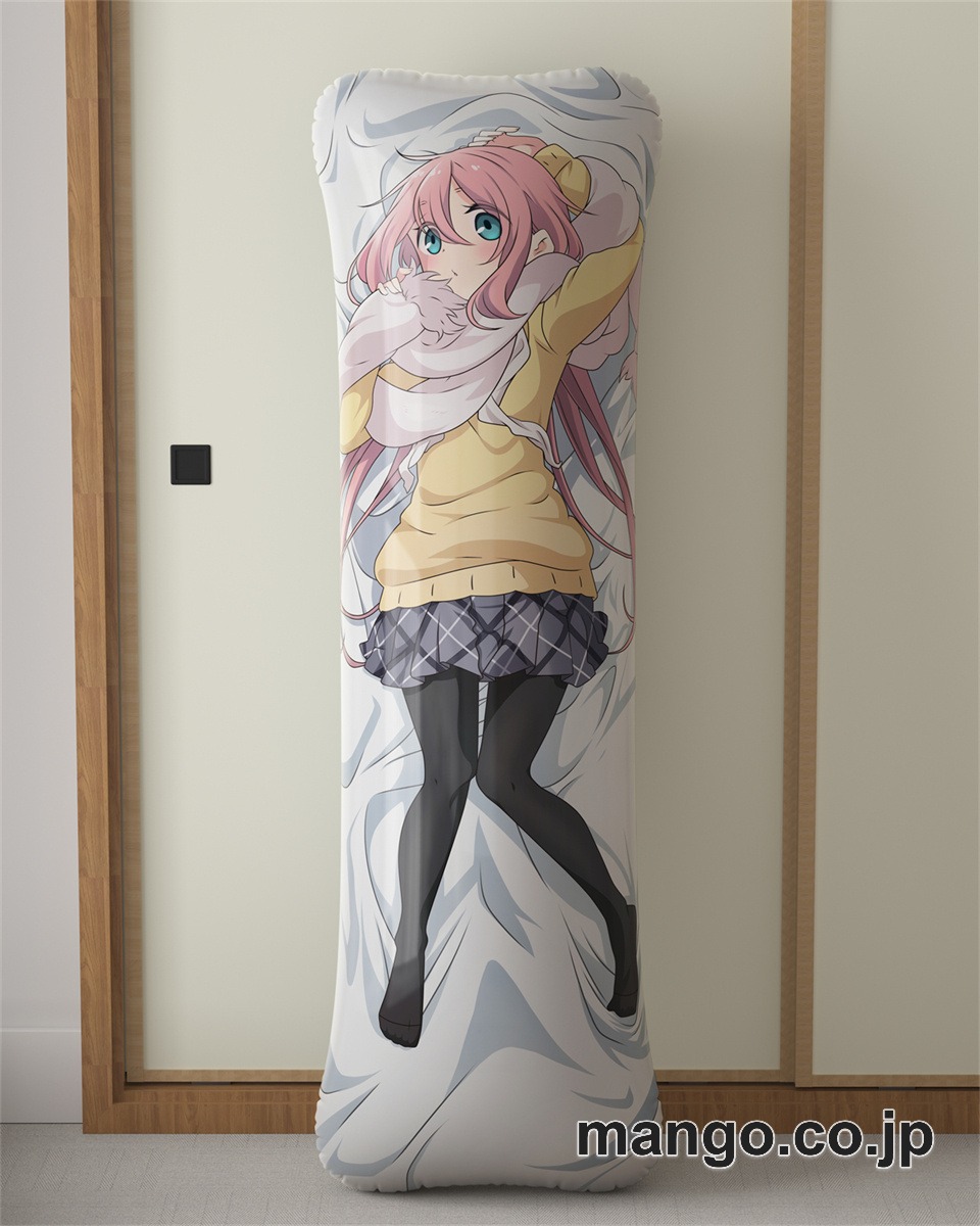 アニメ抱き枕カバーゆるキャン△なでしこ大型クッションキャラクターグッズPVC製コレクション用｜等身大エアクッション ビッグサイズ PVC製 アニメグッズ 2