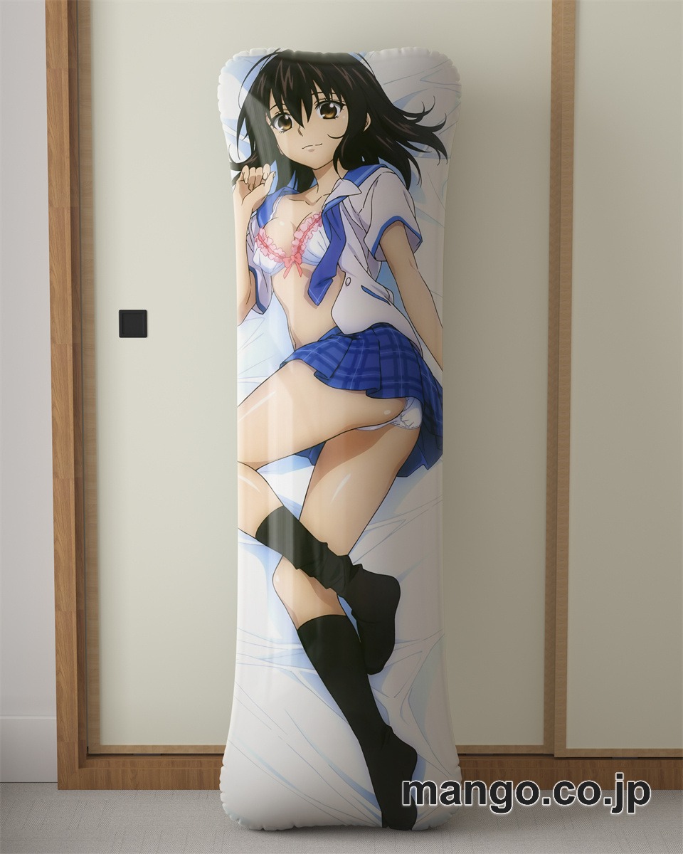アニメ抱き枕カバーストライク ザ ブラッド姫柊雪菜大型クッションキャラクターグッズPVC製コレクション用｜等身大エアクッション ビッグサイズ PVC製 アニメグッズ
