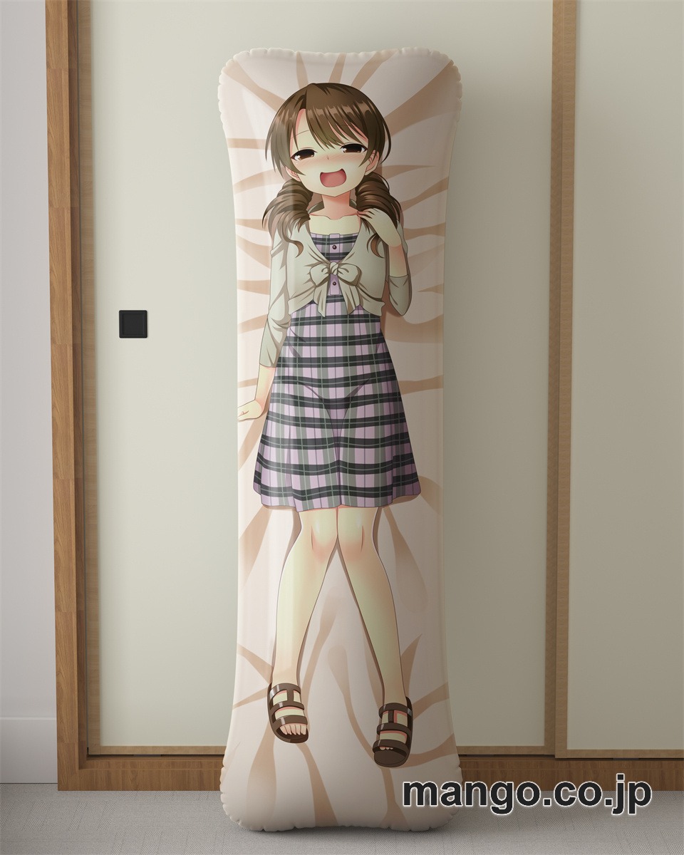 アニメ抱き枕カバー「dokidokiりとる大家さん」麻生美百合大型クッションキャラクターグッズPVC製コレクション用｜等身大エアクッション ビッグサイズ PVC製 アニメグッズ