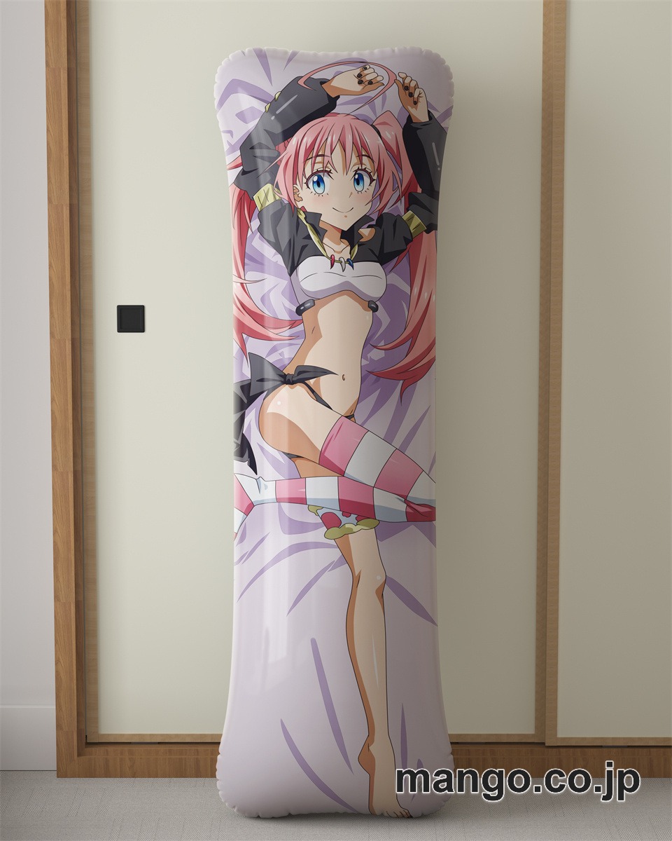 アニメ抱き枕カバー「転生したらスライムだった件」描き下ろし大型クッションキャラクターグッズPVC製コレクション用｜空気ビニール製 等身大抱き枕 コレクション向けグッズ