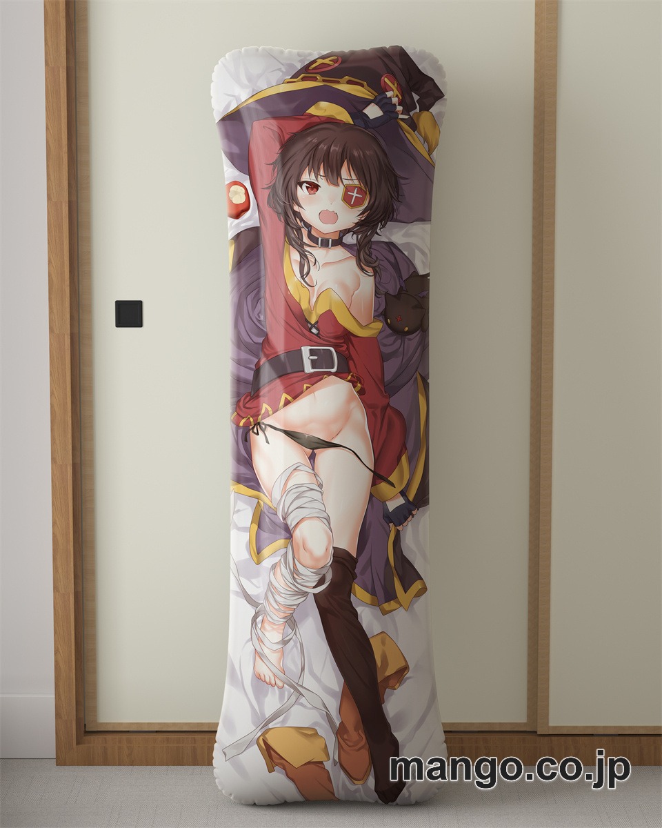アニメ抱き枕カバー「この素晴らしい世界に祝福を！」めぐみん大型クッションキャラクターグッズPVC製コレクション用｜等身大エアクッション ビッグサイズ PVC製 アニメグッズ