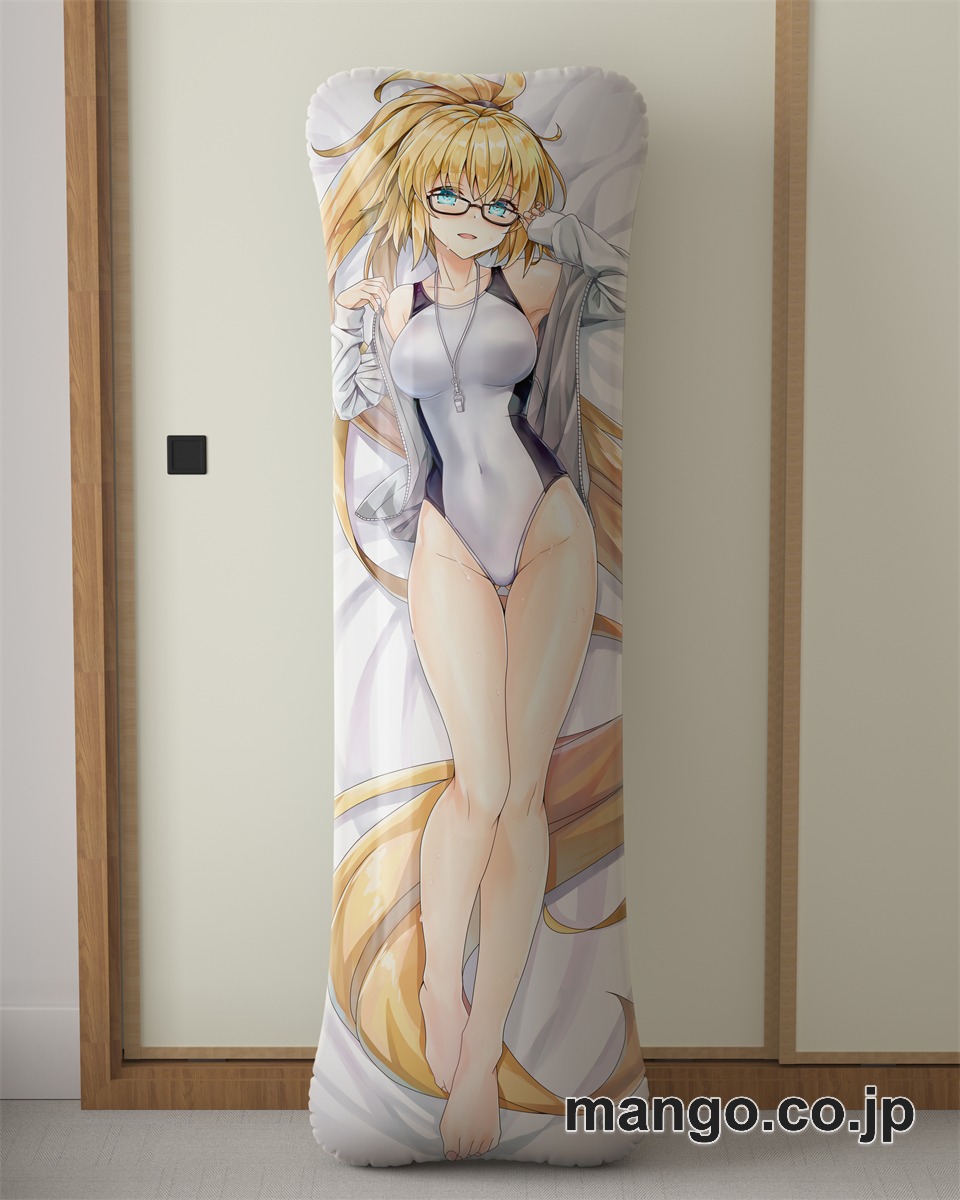 アニメ抱き枕カバーFGOジャンヌ ダルク競泳 ビキニ大型クッションキャラクターグッズPVC製コレクション用｜空気ビニール製 等身大抱き枕 コレクション向けグッズ