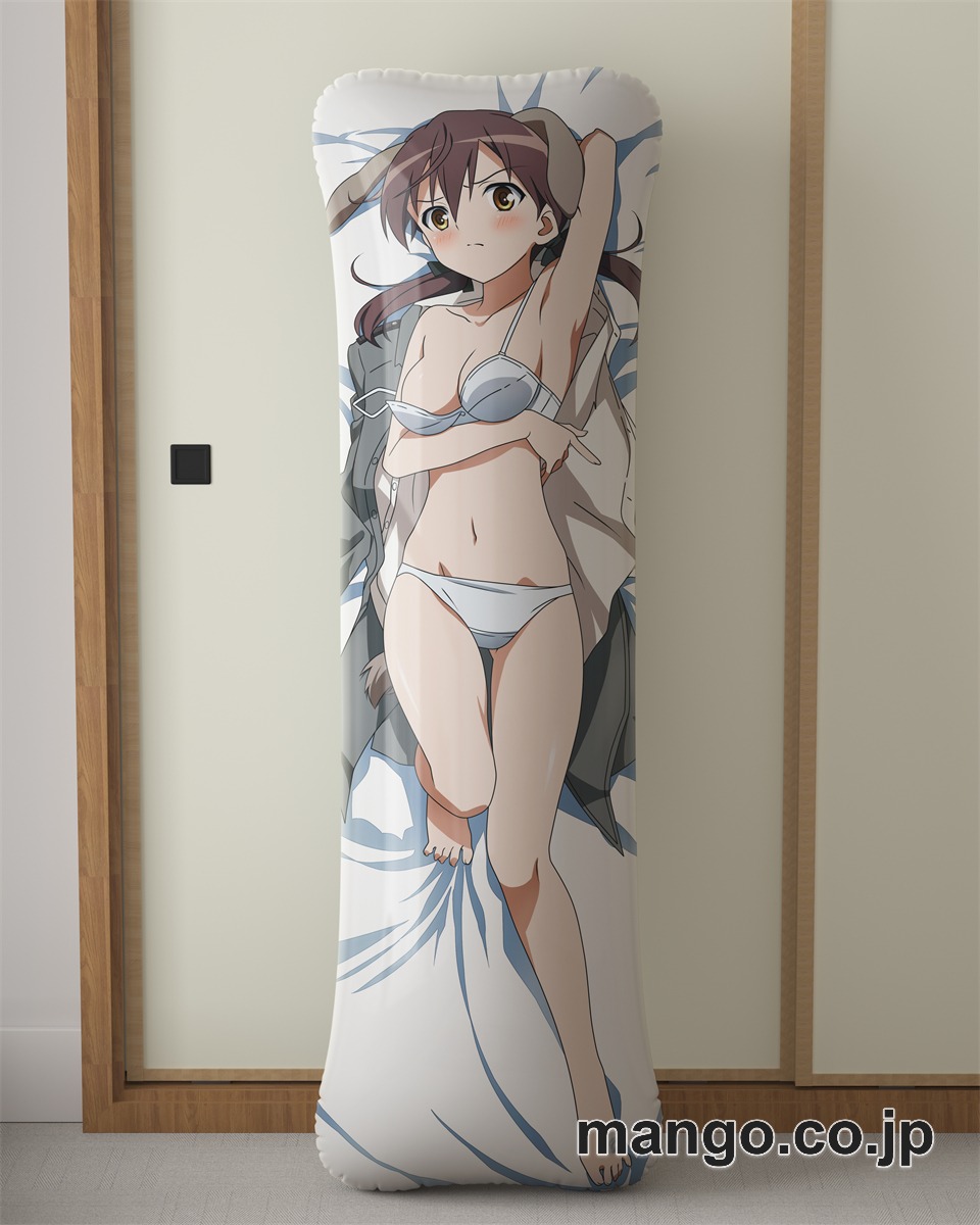 アニメ抱き枕カバーストライクウィッチーズバルクホルン大型クッションキャラクターグッズPVC製コレクション用｜等身大エアクッション ビッグサイズ PVC製 アニメグッズ