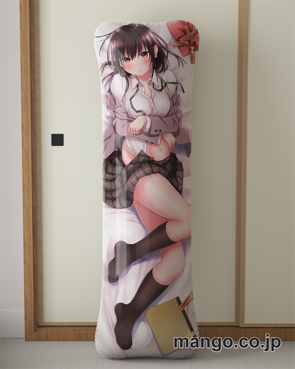 アニメ抱き枕カバー「あまえたいむ」後輩ちゃん大型クッションキャラクターグッズPVC製コレクション用｜空気ビニール製 等身大抱き枕 コレクション向けグッズ
