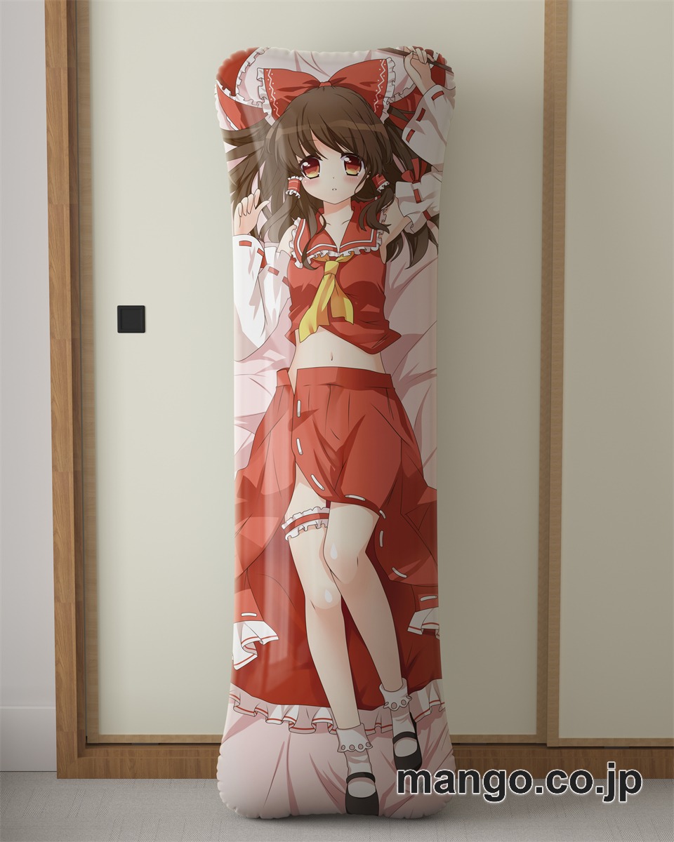 アニメ抱き枕カバー「東方Project」博麗霊夢大型クッションキャラクターグッズPVC製コレクション用 ビッグサイズ 等身大クッション 立体キャラクターアイテム