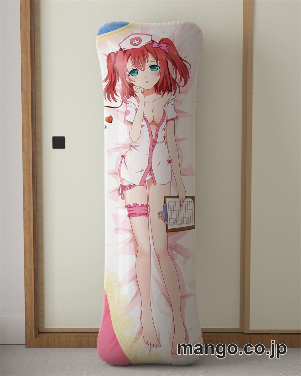 アニメ抱き枕カバー「ラブライブ！サンシャイン!!」黒澤ルビィ看護婦大型クッションキャラクターグッズPVC製コレクション用 等身大ビニールクッション 抱き枕 アニメ・キャラグッズ