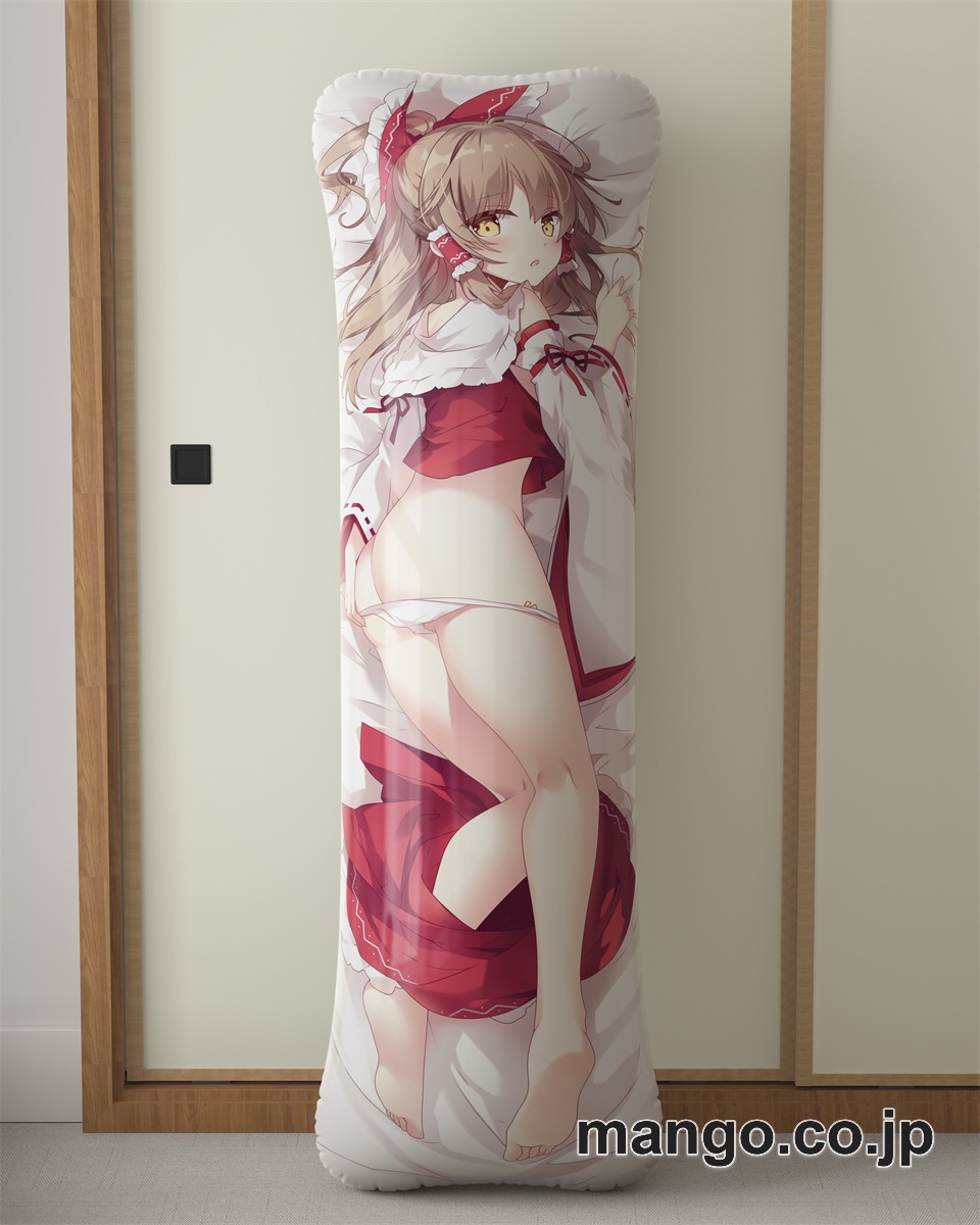 アニメ抱き枕カバー「東方Project」霊夢ちゃん大型クッションキャラクターグッズPVC製コレクション用 ビッグサイズ 等身大クッション 立体キャラクターアイテム 2