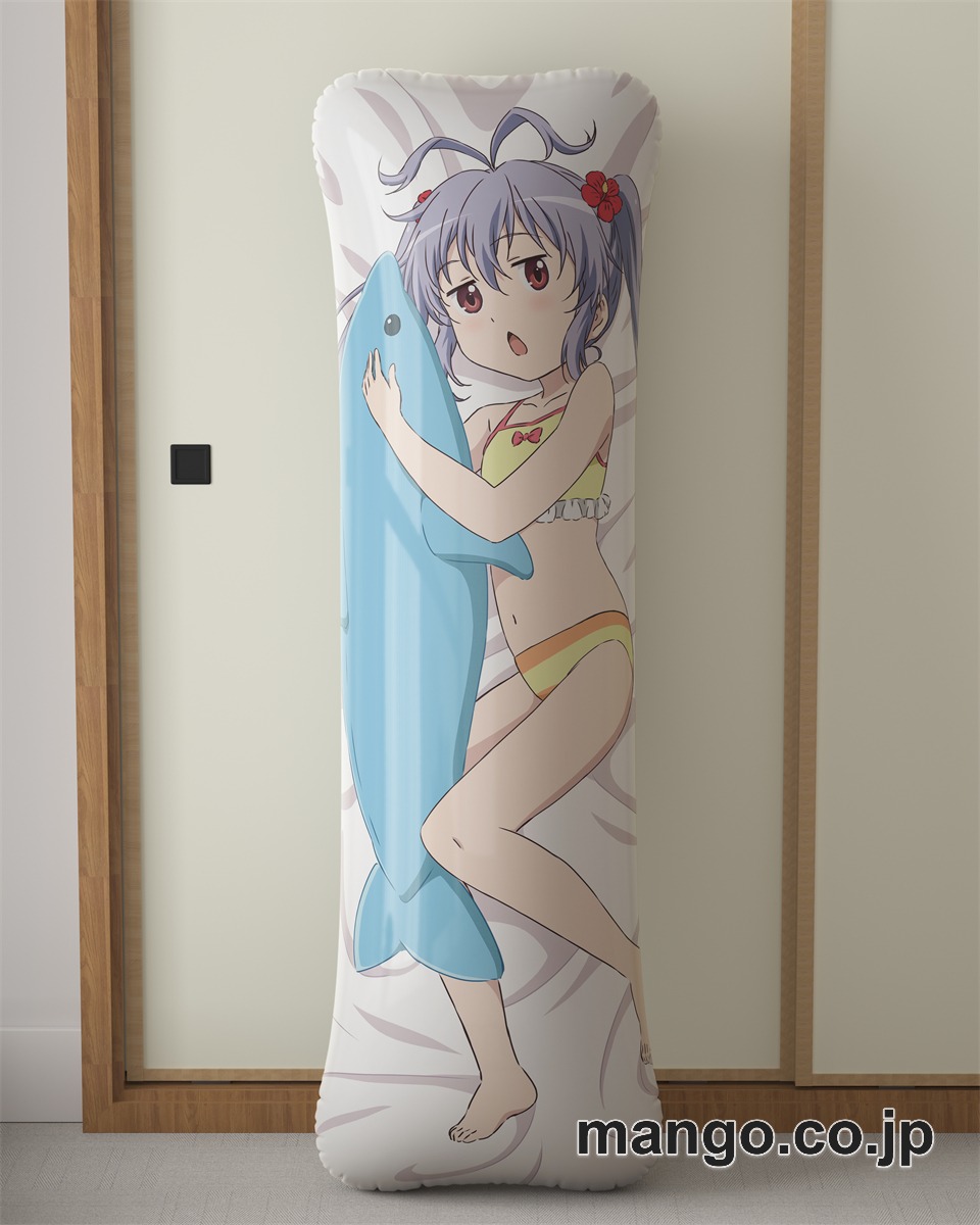 アニメ抱き枕カバー「のんのんびより」大型クッションキャラクターグッズPVC製コレクション用｜空気ビニール製 等身大抱き枕 コレクション向けグッズ 2
