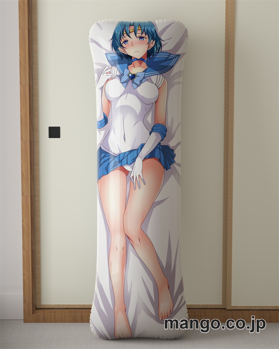 アニメ抱き枕カバー美少女戦士セーラームーン水野亜美大型クッションキャラクターグッズPVC製コレクション用｜PVC エアクッション 等身大サイズ 立体ディスプレイ