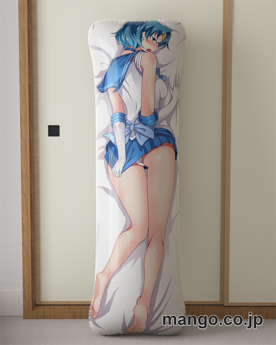 アニメ抱き枕カバー美少女戦士セーラームーン水野亜美大型クッションキャラクターグッズPVC製コレクション用｜PVC エアクッション 等身大サイズ 立体ディスプレイ 2