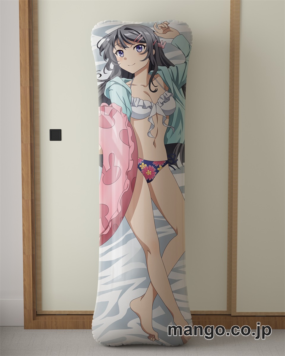 アニメ抱き枕カバー青春ブタ野郎はバニーガール先輩の夢を見ない桜島麻衣大型クッションキャラクターグッズPVC製コレクション用 等身大 抱き枕 空気ビニール製 キャラクターグッズ