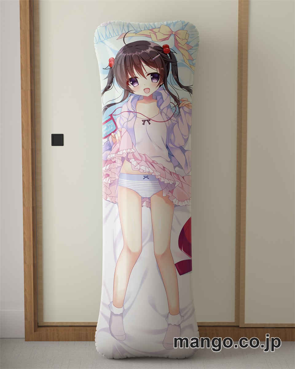 アニメ抱き枕カバーオリジナル おもらしは全年齢たちばなつぼみちゃん大型クッションキャラクターグッズPVC製コレクション用｜空気ビニール製 等身大抱き枕 コレクション向けグッズ
