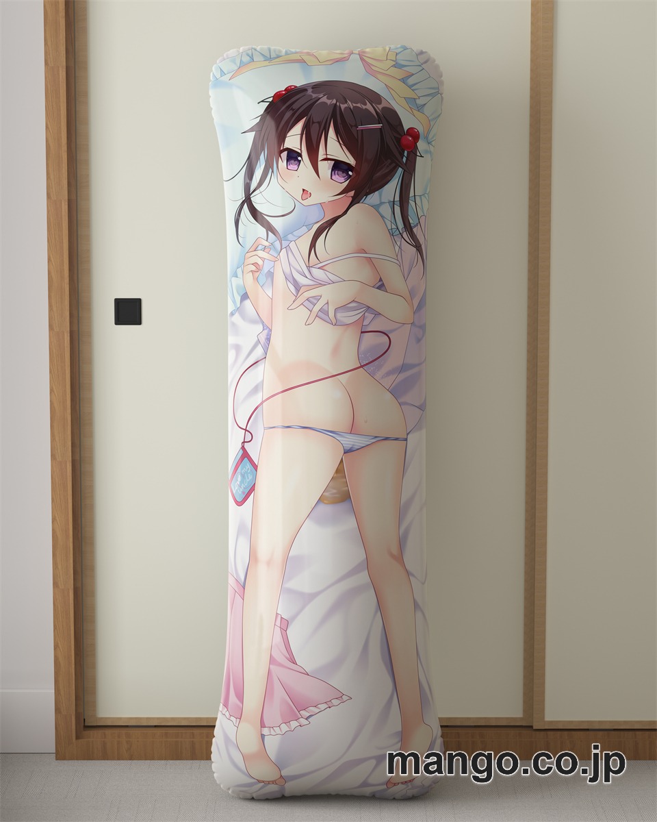アニメ抱き枕カバーオリジナル おもらしは全年齢たちばなつぼみちゃん大型クッションキャラクターグッズPVC製コレクション用｜空気ビニール製 等身大抱き枕 コレクション向けグッズ 2