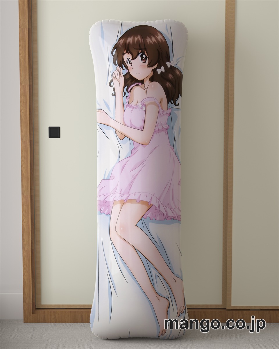 アニメ抱き枕カバーガールズ&パンツァー小山柚子大型クッションキャラクターグッズPVC製コレクション用｜等身大エアクッション ビッグサイズ PVC製 アニメグッズ
